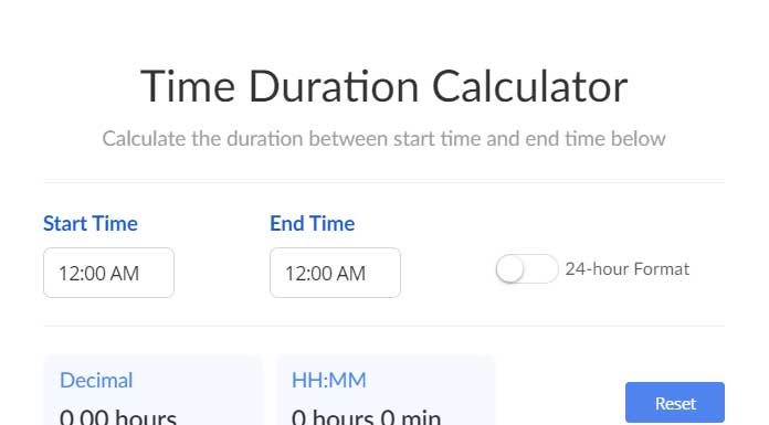 Time-Duration-Calculator